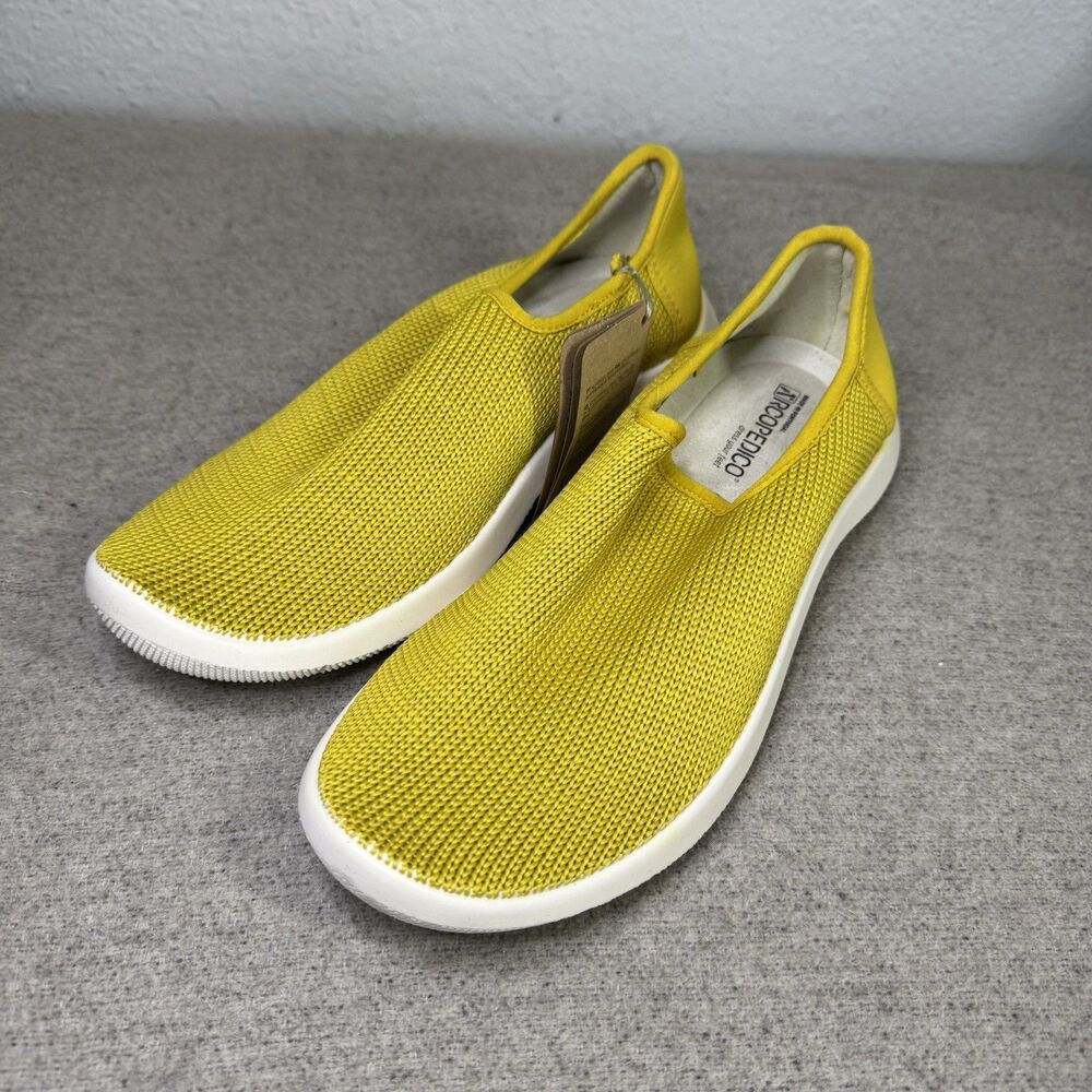 Arcopedico Gaia Low Top Slip-On Sneaker Mustard Lightweight Comfort Women 41